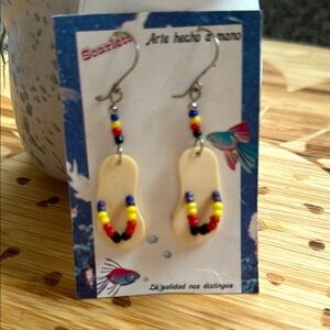 Scarlett Multicolor Flipflop Beaded Earrings